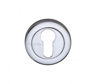 Heritage Brass V4020 Euro Profile Escutcheon 53mm - Polished Chrome