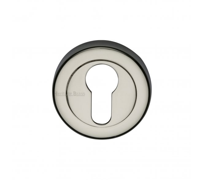 Heritage Brass V4020 Euro Profile Escutcheon 53mm - Polished Nickel
