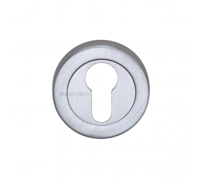 Heritage Brass V4020 Euro Profile Escutcheon 53mm - Satin Chrome