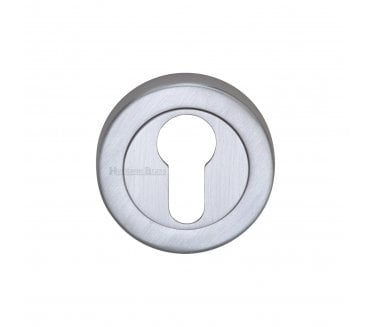 Heritage Brass V4020 Euro Profile Escutcheon 53mm - Satin Chrome