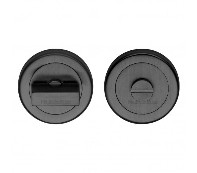 Heritage Brass V4035 Bathroom Turn & Release - Matt Black