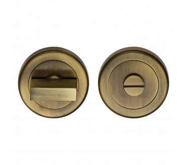Heritage Brass V4035 Bathroom Turn & Release Set 53mm - Antique Brass
