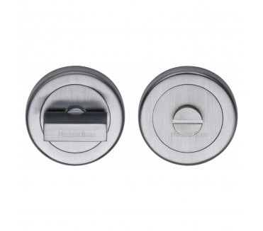 Heritage Brass V4035 Bathroom Turn & Release Set 53mm - Satin Chrome