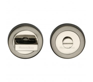Heritage Brass V4035 Bathroom Turn & Release Set 53mm - Satin Nickel/Polished Nickel