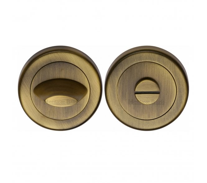 Heritage Brass V4043 Contemporary Bathroom Turn & Release 53mm - Antique Brass