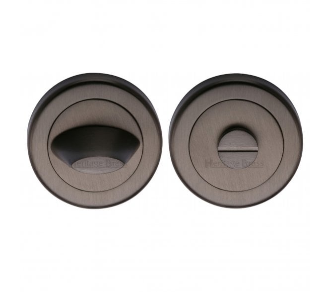 Heritage Brass V4043 Contemporary Bathroom Turn & Release 53mm - Matt Bronze