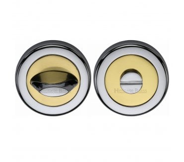 Heritage Brass V4043 Contemporary Bathroom Turn & Release 53mm - Polished Chrome/Polished Brass