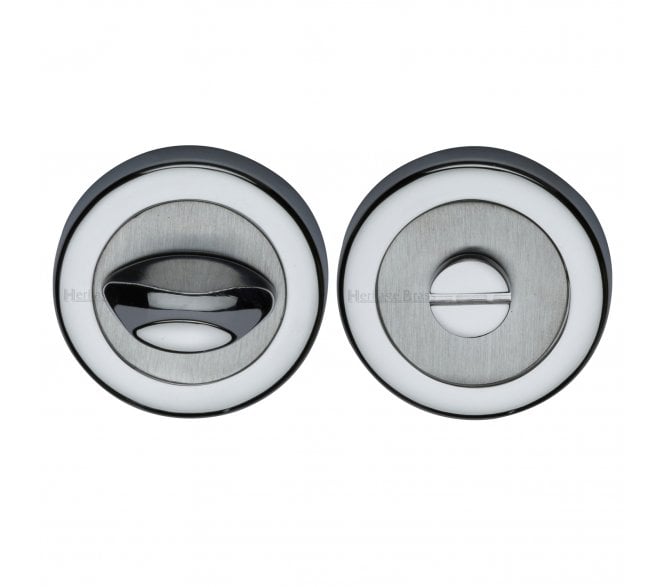 Heritage Brass V4043 Contemporary Bathroom Turn & Release 53mm - Polished Chrome/Satin Chrome