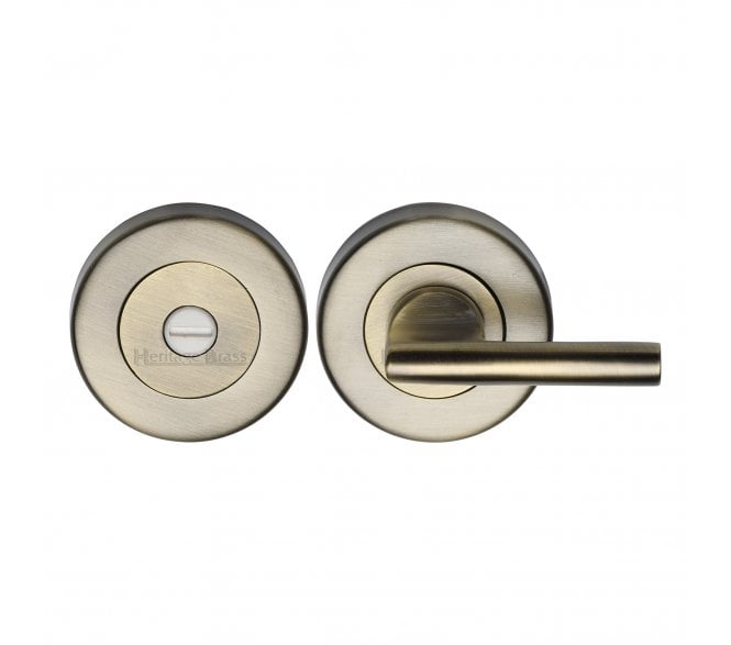 Heritage Brass V4044 Bathroom Thumbturn & Release - Antique Brass