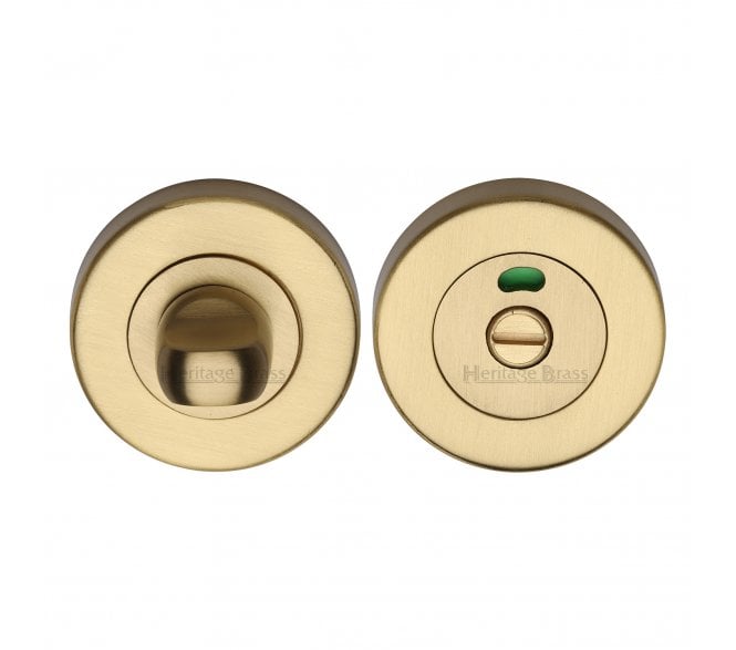 Heritage Brass V4046 Bathroom Thumbturn & Release W/Indicator - Satin Brass
