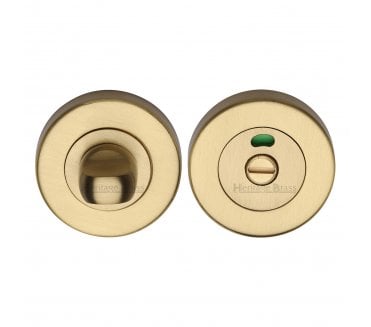 Heritage Brass V4046 Bathroom Thumbturn & Release W/Indicator - Satin Brass