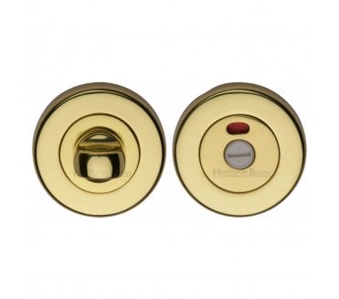 Heritage Brass V4046 Bathroom Turn & Release with Indicator  53mm - Polished Brass