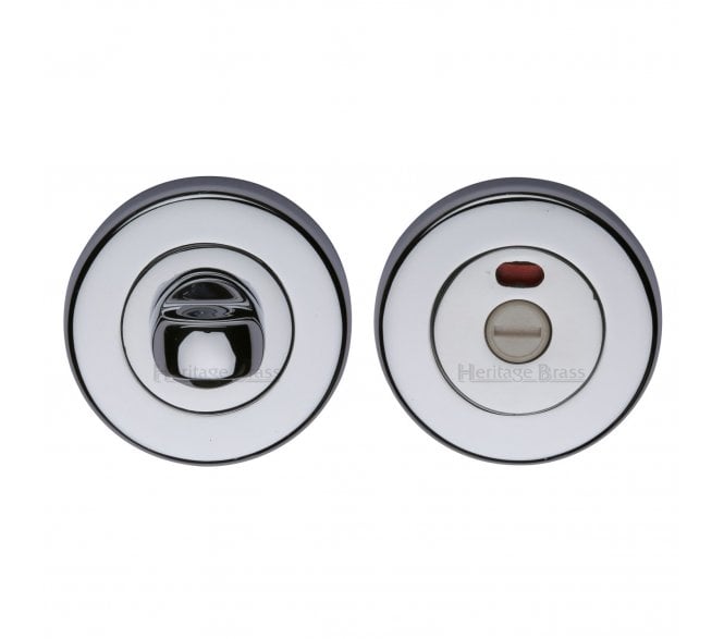Heritage Brass V4046 Bathroom Turn & Release with Indicator  53mm - Polished Chrome