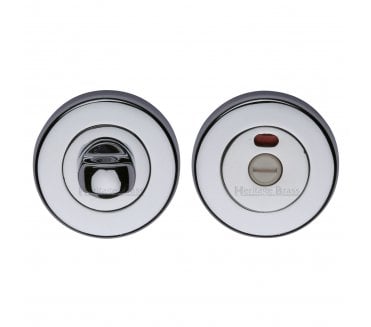 Heritage Brass V4046 Bathroom Turn & Release with Indicator  53mm - Polished Chrome