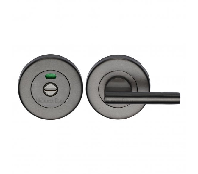Heritage Brass V4048 Bathroom Thumbturn & Release W/Indicator - Matt Bronze
