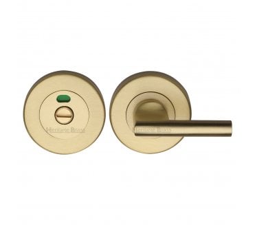 Heritage Brass V4048 Bathroom Thumbturn & Release W/Indicator - Satin Brass