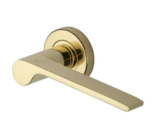 Heritage Brass V4190 Julia Lever on Rose - Polished Brass