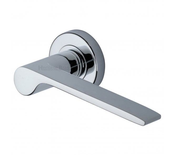 Heritage Brass V4190 Julia Lever on Rose - Polished Chrome