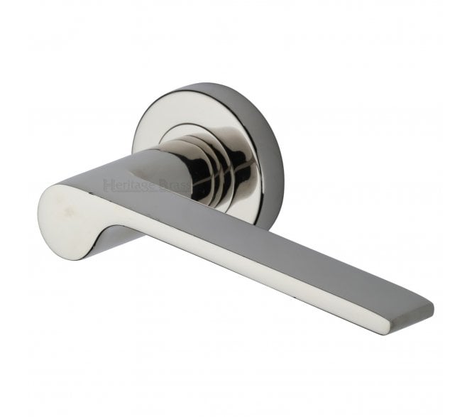 Heritage Brass V4190 Julia Lever on Rose - Polished Nickel