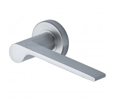 Heritage Brass V4190 Julia Lever on Rose - Satin Chrome