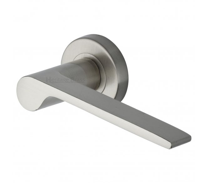 Heritage Brass V4190 Julia Lever on Rose - Satin Nickel