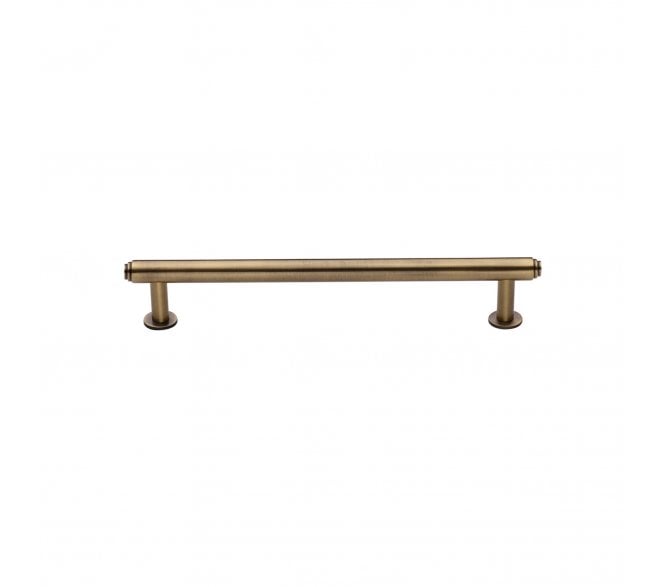 Heritage Brass V4411 Stepped T-Bar Cabinet Pull Handles W/ Circular Roses - Antique Brass
