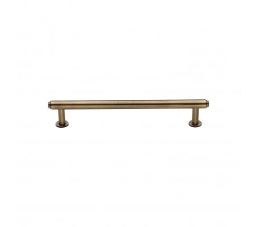 Heritage Brass V4411 Stepped T-Bar Cabinet Pull Handles W/ Circular Roses - Antique Brass