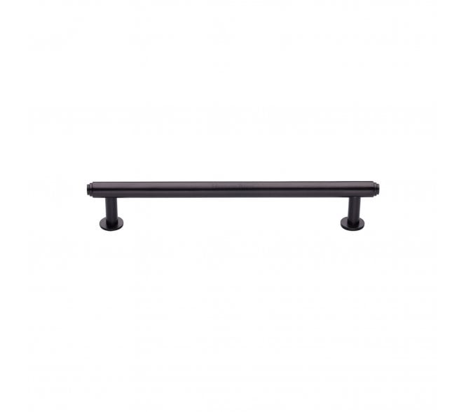 Heritage Brass V4411 Stepped T-Bar Cabinet Pull Handles W/ Circular Roses - Matt Bronze