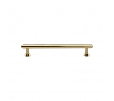 Heritage Brass V4411 Stepped T-Bar Cabinet Pull Handles W/ Circular Roses - Polished Brass