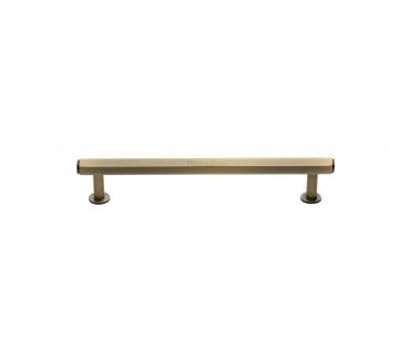 Heritage Brass V4423 Hexagon T-Bar Cabinet Pull Handles W/ Circular Roses - Antique Brass