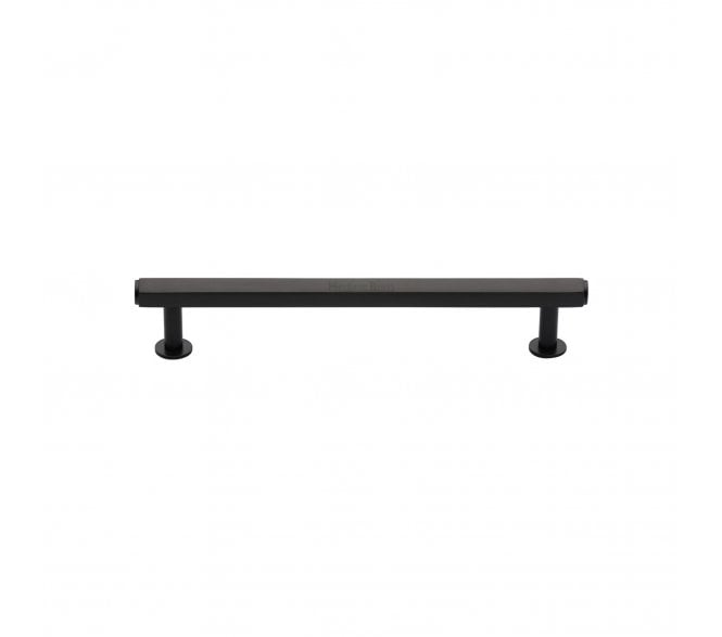 Heritage Brass V4423 Hexagon T-Bar Cabinet Pull Handles W/ Circular Roses - Matt Bronze