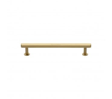 Heritage Brass V4423 Hexagon T-Bar Cabinet Pull Handles W/ Circular Roses - Satin Brass