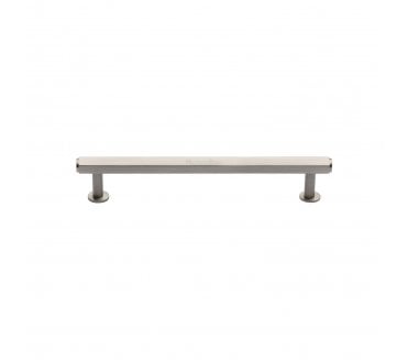 Heritage Brass V4423 Hexagon T-Bar Cabinet Pull Handles W/ Circular Roses - Satin Nickel