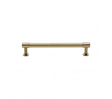 Heritage Brass V4435 Phoenix T-Bar Cabinet Pull Handles W/ Circular Roses - Polished Brass