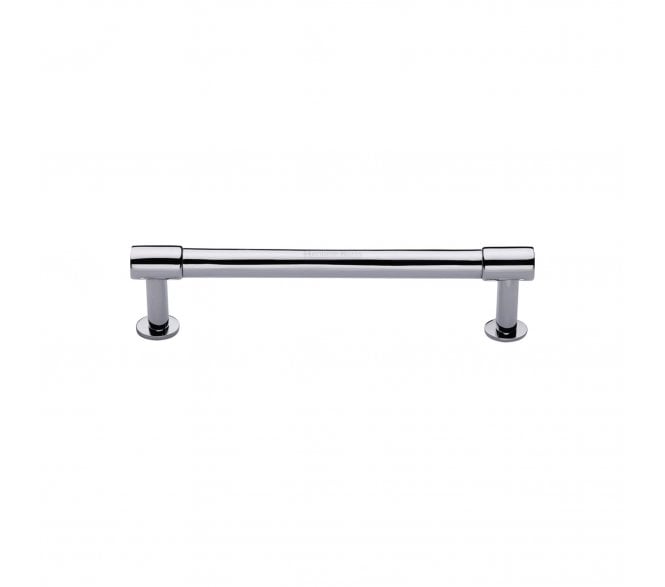 Heritage Brass V4435 Phoenix T-Bar Cabinet Pull Handles W/ Circular Roses - Polished Chrome