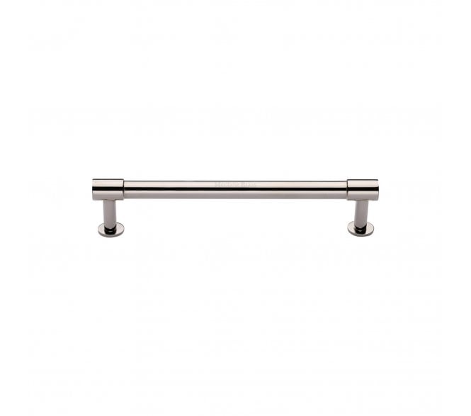 Heritage Brass V4435 Phoenix T-Bar Cabinet Pull Handles W/ Circular Roses - Polished Nickel