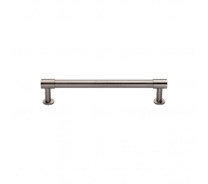 Heritage Brass V4435 Phoenix T-Bar Cabinet Pull Handles W/ Circular Roses - Satin Nickel