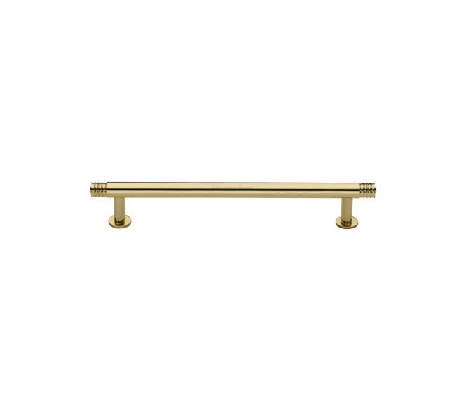 Heritage Brass V4447 Contour Cabinet Pull Handles On Rose - Polished Brass