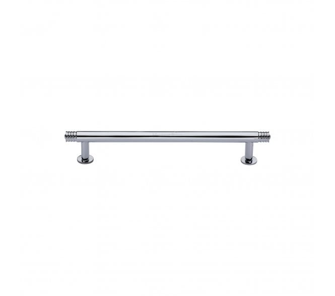 Heritage Brass V4447 Contour Cabinet Pull Handles On Rose - Polished Chrome