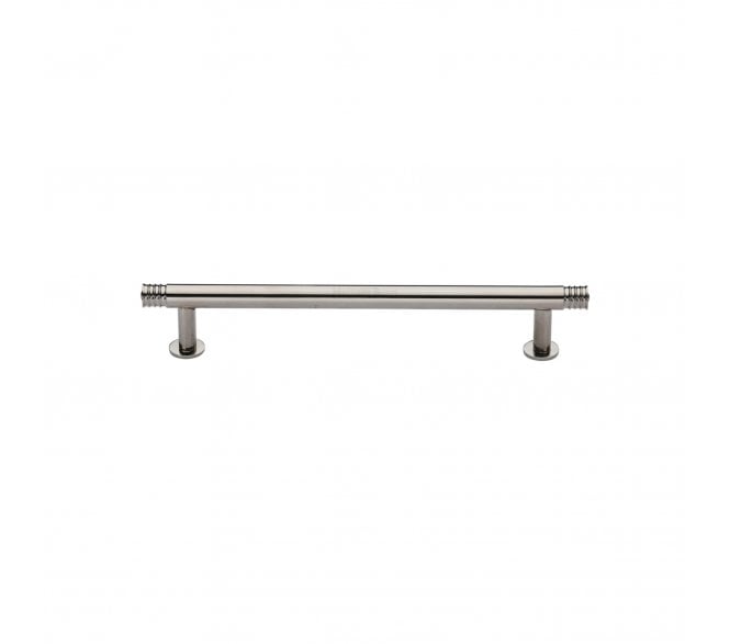 Heritage Brass V4447 Contour Cabinet Pull Handles On Rose - Polished Nickel