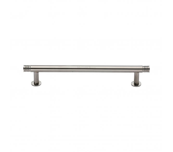 Heritage Brass V4447 Contour T-Bar Cabinet Pull Handles W/Circular Roses - Polished Nickel