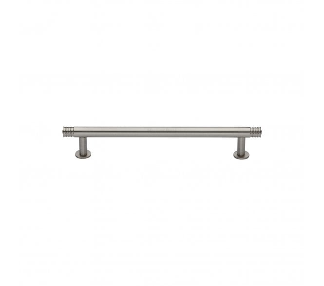 Heritage Brass V4447 Contour T-Bar Cabinet Pull Handles W/Circular Roses - Satin Nickel