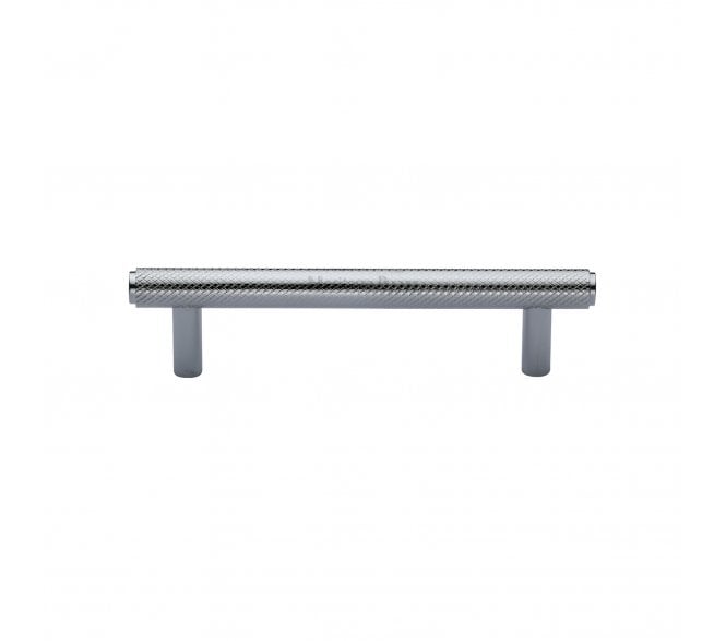 Heritage Brass V4458 Knurled T-Bar Cabinet Pull Handles - Polished Chrome