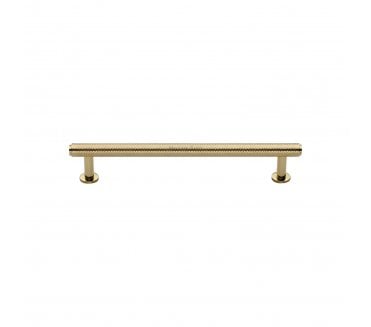 Heritage Brass V4459 Knurled T-Bar Cabinet Pull Handles W/Circular Roses - Polished Brass