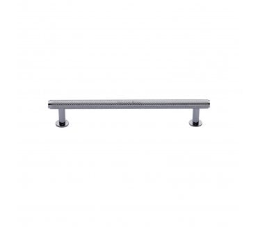Heritage Brass V4459 Knurled T-Bar Cabinet Pull Handles W/Circular Roses - Polished Chrome