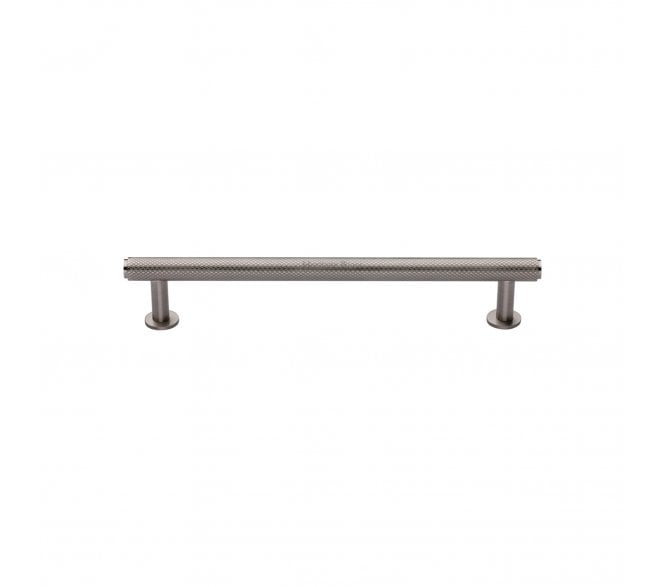 Heritage Brass V4459 Knurled T-Bar Cabinet Pull Handles W/Circular Roses - Satin Nickel
