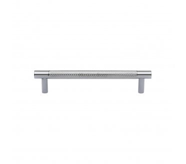 Heritage Brass V4461 Partial Knurled T-Bar Cabinet Pull Handles - Polished Chrome