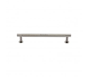 Heritage Brass V4462 Partial Knurled Cabinet Pull Handles On Rose - Polished Nickel
