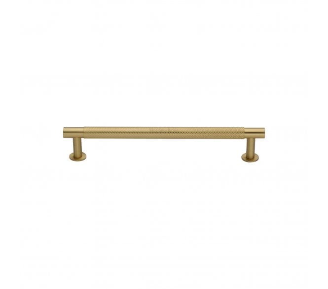 Heritage Brass V4462 Partial Knurled Cabinet Pull Handles On Rose - Satin Brass