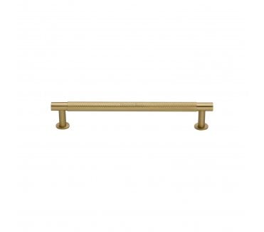 Heritage Brass V4462 Partial Knurled Cabinet Pull Handles On Rose - Satin Brass